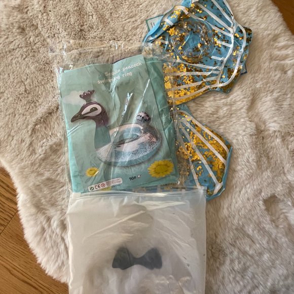 🎈3 for $25🎈Sequin Inflatable Swimming Pool Float - Floating Swan - Picture 9 of 10